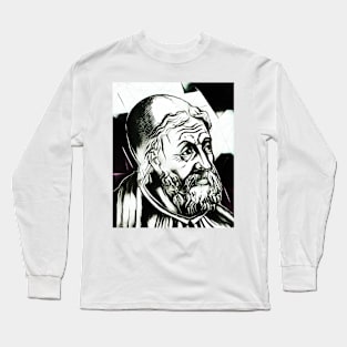 Ptolemy Black and White Portrait | Ptolemy Artwork 3 Long Sleeve T-Shirt